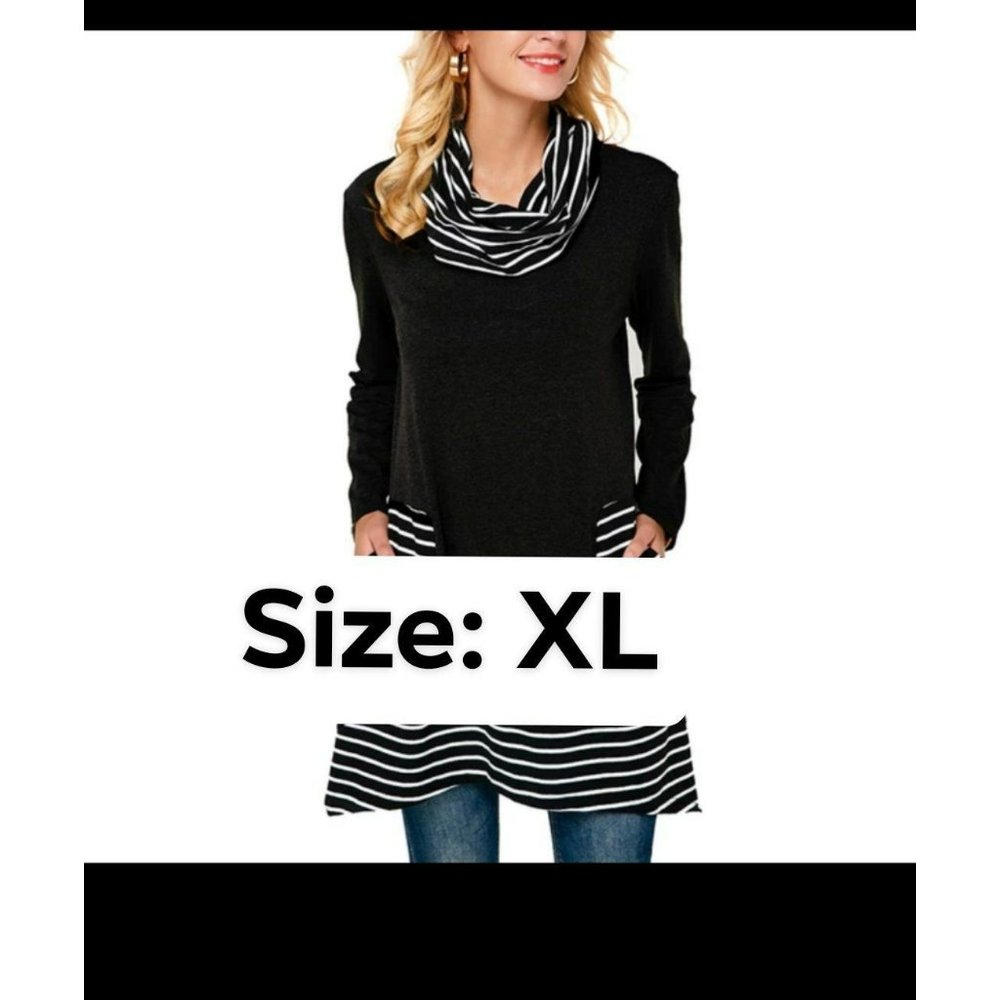 Women's long sweatshirt tunic blouse size XL